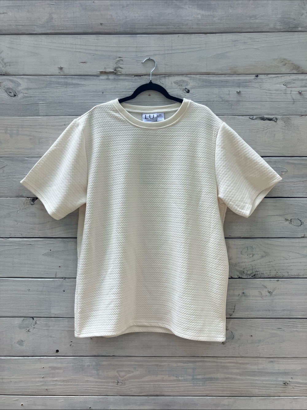 LU Linea Uomo Men's Cream cozy Short Athleasure Lounge Set - Picture 4 of 6